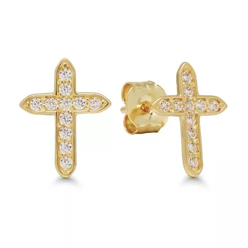 Gold Ohrringe, Kreuzen K-E53204Z-1