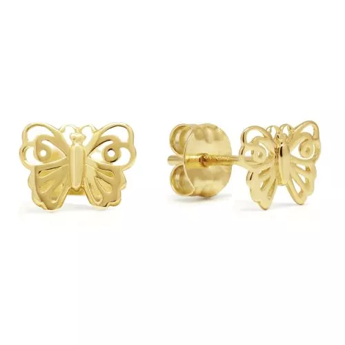 Gold Ohrringe, Schmetterling K-E95694-1