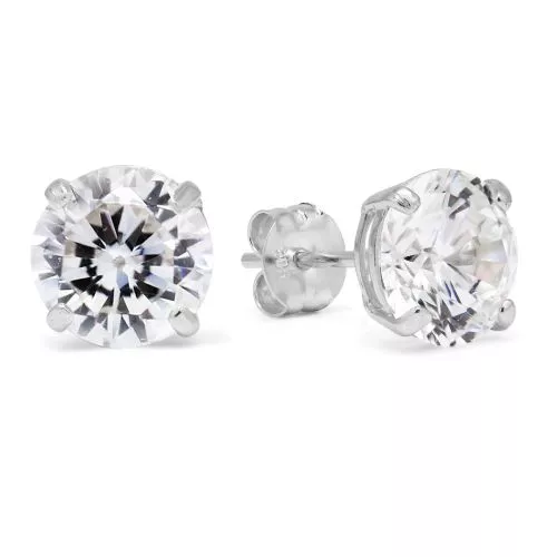 Valkokultaiset korvakorut K-RC70ZW-1