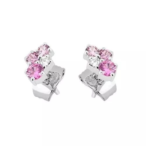 Romanssi Kirsikka timanttikorvakorut KK TIM PINK SAF-1
