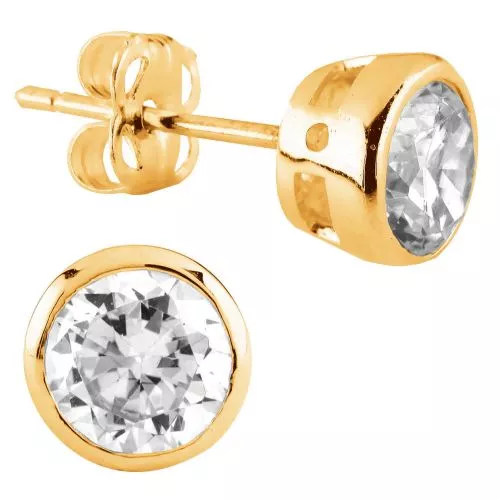 Golden  Zucht Ohrringe JE31023-CZ YG-1