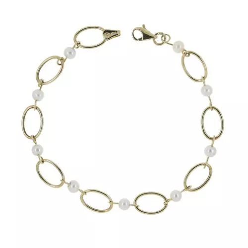 Kultainen rannekoru helmillä 20 cm A-0003H/20cm-1