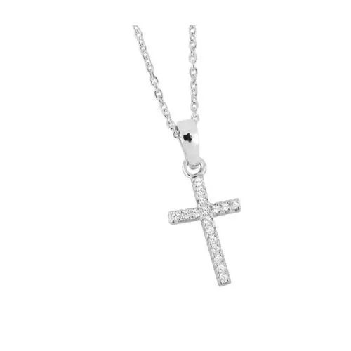 Hopeinen ristikaulakoru L214503N A-18 45.0-1