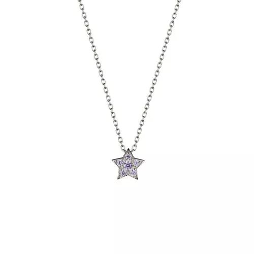 Lumoava Elämäntähti kaulakoru, violetti kivi L56228616100-1