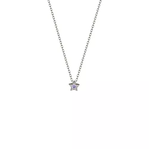 Lumoava Elämäntähti kaulakoru, violetti kivi L56228606100-1