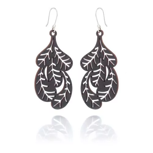 Lumoava Fantasia puukorvakorut / musta LV5233700010-1