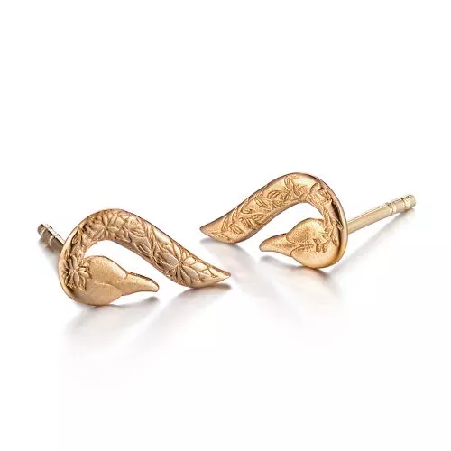 Lumoava Joutsenet korvakorut 14K L74230800000-1