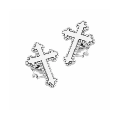 Hopeiset ristikorvakorut 11 x 8 mm M039077-0002-1