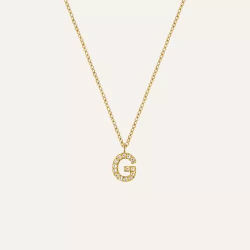 Mockberg Petite Stone Letter, G Halskette MB0077-1