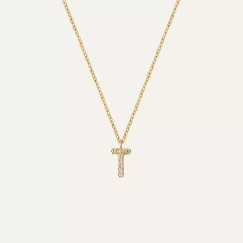 Mockberg Petite Stone Letter, T kaulakoru MB0090-1