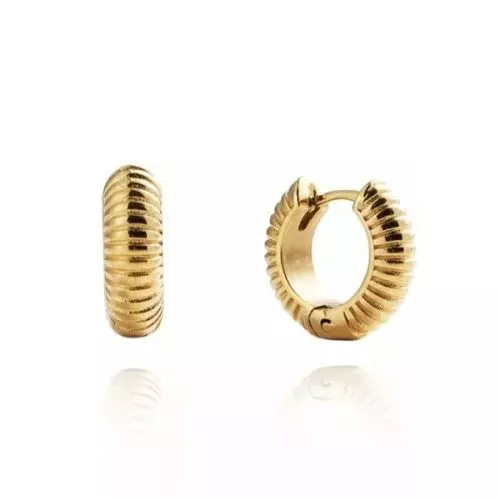 Mockberg Ribbed Hoops Ohrringe MO228