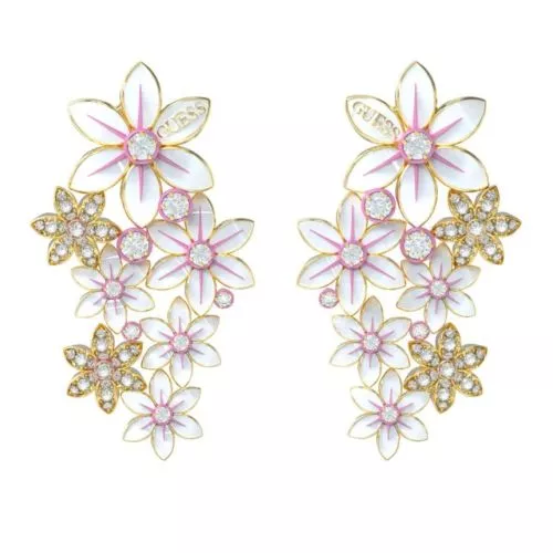 Guess White Lotus ohrringe  JUBE04129JWYGWHT/U-1