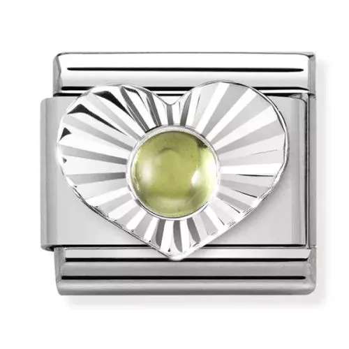 Nomination Classic Heart Peridot 330508/36-1