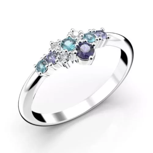 Festive Nelly Blue timanttisormus 14-609-019B-VK-HSI1-2