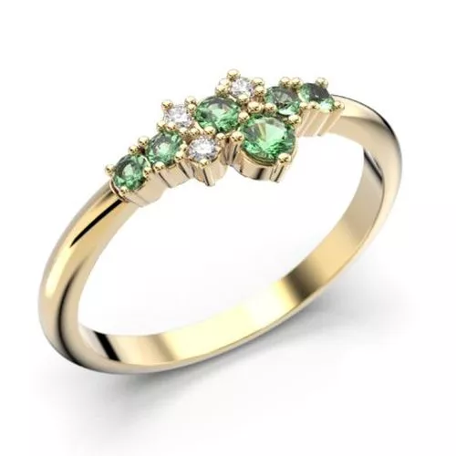 Festive Nelly Green timanttisormus 14-609-019G-KK-HSI1-3