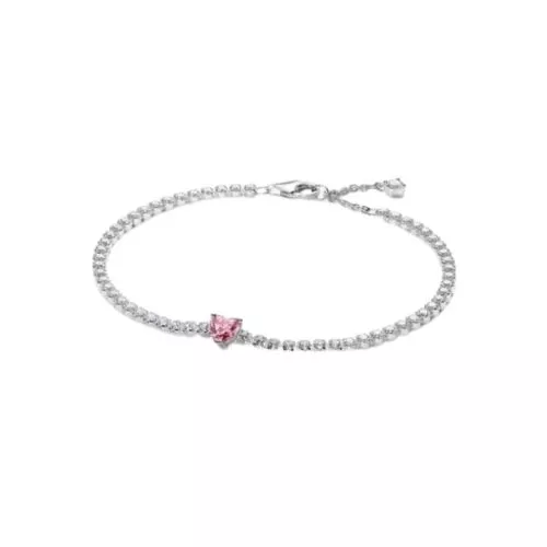 Pandora Pink Sparkling Heart Tennis Armband 590041C03