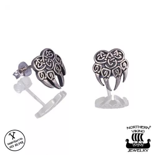 Northern Viking Jewelry Karhun Käpälä Ohrringe NVJKK024-1