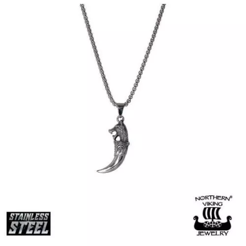 Northern Viking Jewelry Fenrir Wolf Head -kaulakoru (50cm) NVJRS025-1