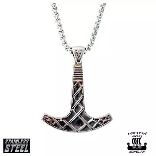Northern Viking Jewelry Ukko's Hammer By Johan Thorolf Halskette  NVJRS049 50cm-1
