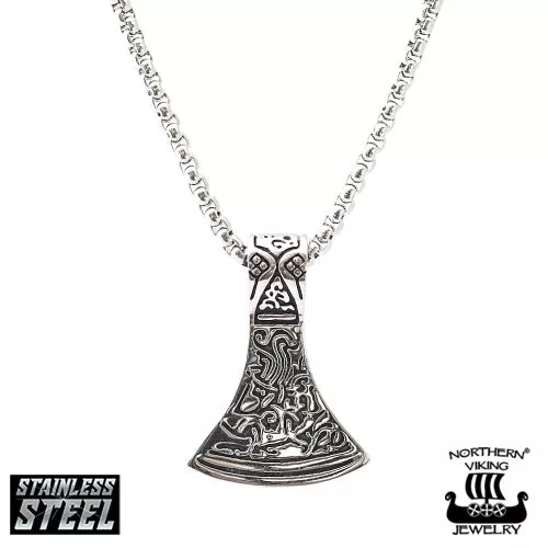 Northern Viking Jewelry Axehead- kaulakoru NVJRS012 (50cm)-1