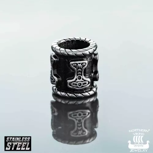 Northern Viking Jewelry Black Thor -partakoru 8 mm NVJHE001-1