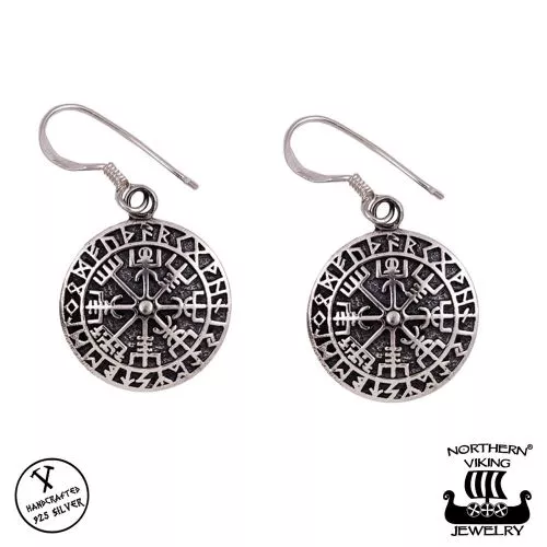Northern Viking Jewelry Vegvisir korvakorut NVJKK012-1
