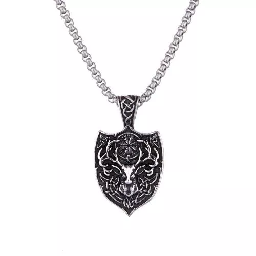 Northern Viking Jewelry Vegvisir Shield kaulakoru NVJRS114 50cm-1