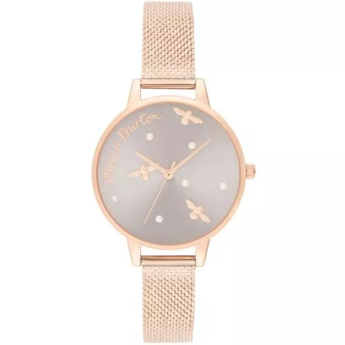 Olivia Burton Pearly Queen Pearl Detail Rose Gold -rannekello OB16PQ04-1
