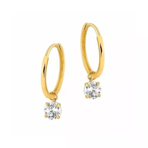 Kultaiset korvakorut 16 x 1,5 mm OT401088-CZ-R5-1