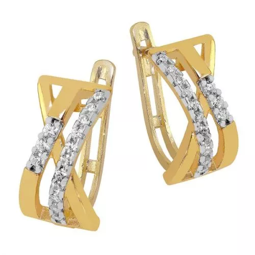 Kultaiset korvarenkaat OT48800-CZ-YW-WPL-1