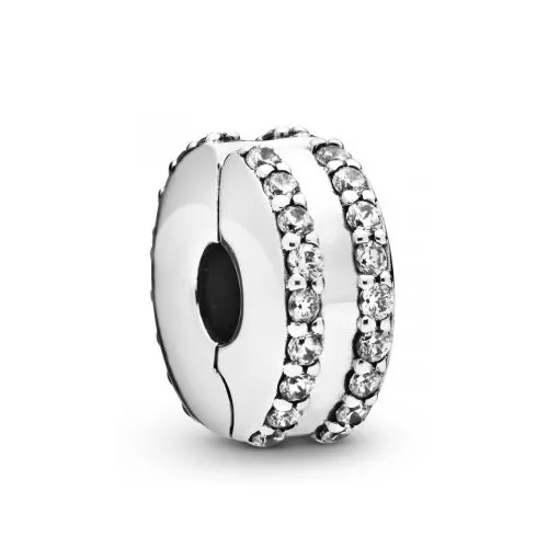 Pandora Double Lined Pavé Clip -lukkohela 798422C01-1