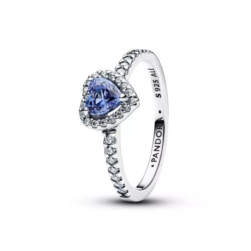 Pandora Elevated Blue Heart Ring 198421C05