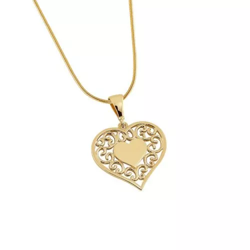 Gold Anhänger, Herz PPC0356-01-1