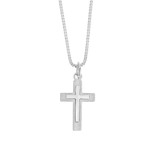 Valkokultainen ristiriipus RC0001 WG 375-1