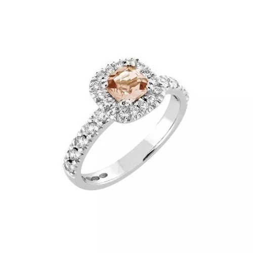 Sandberg Toivomuslähde I -timanttisormus V-970w morganiitti-1