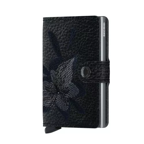 Secrid Miniwallet Magnolia Black MST-MAGNOLIA BLACK-1