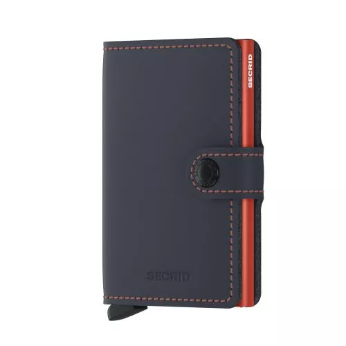 Secrid MIniwallet Matte Night Blue & Orange MM-NIGHT BLUE & ORANGE-1