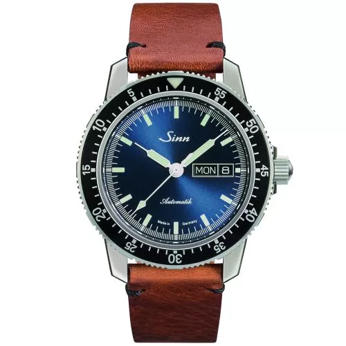 Sinn 104 St Sa I B -rannekello / ruskea nahka 104.013-1