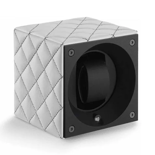 SwissKubik Masterbox Couture White Leather kellonpyöritin SK01.CV.COUT.BLANC C/GRIS-37