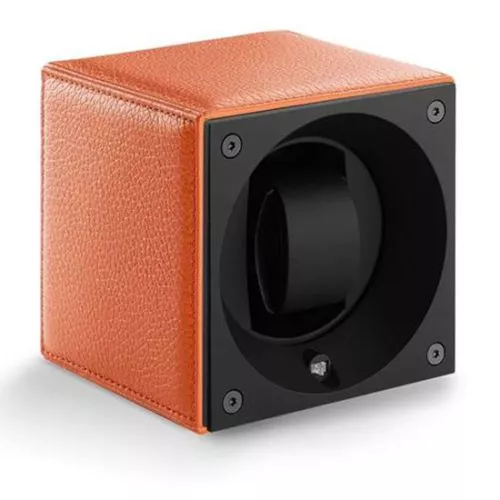 SwissKubik Masterbox Leather Orange kellonpyöritin SK01.CV014-28