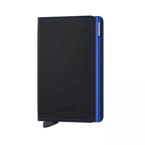 Secrid Slimwallet Matte Black & Blue SM-Black & Blue