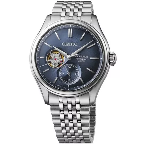 Seiko Presage Classic Open Heart in Ai-iro Japan Blue SPB527J1