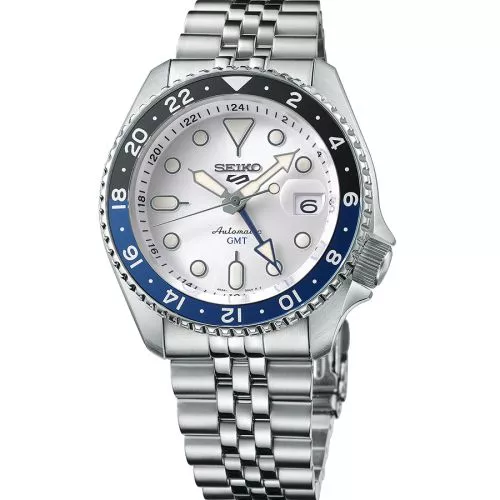 Seiko 5 Sports SKX GMT "Sky Blue Silver Cloud" Automatic SSK033K1-1