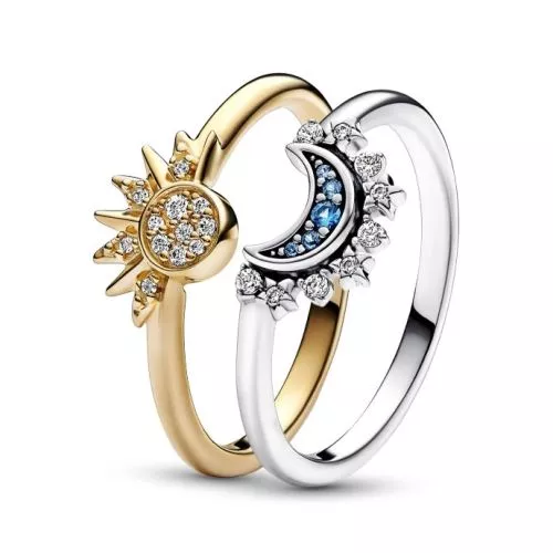 Pandora Celestial Sparkling Sun and Moon sormussetti -1