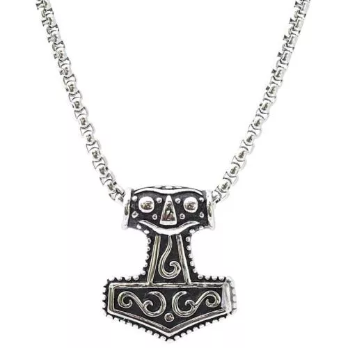 Northern Viking Jewelry Mjölnir Thor´s Hammer -  Halskette (50cm) NVJRS009-1