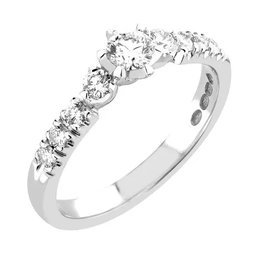 Sandberg Aurinkotuuli -timanttisormus V-149W-1