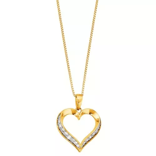 Golden Anhänger, Herz WP71589-CZ-YW-WPL-2