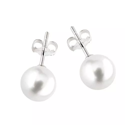 Hopeiset helmikorvakorut, 10 mm Y22505/10M WP-9