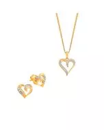 Gold Jewelry Set, Heart