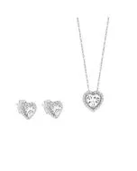 Hopeinen korusetti, sydän